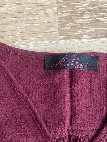 34 Beden bordo Renk Trendyol milla bluz