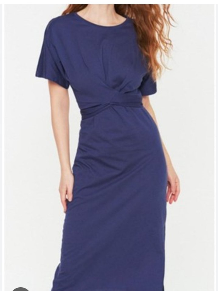 Trendyol & Milla Lacivert Kemerli Uzun Elbise - Görsel 3