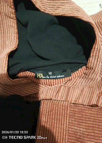 Kahverengi Kemerli Kadife Kız Eşofmanı - Görsel 2