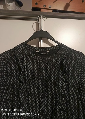 Uzun Kollu Puantiyeli Siyah Uzun Elbise - Görsel 2