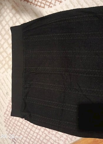 Siyah Esnek Bel Midi Hamile Eteği - Görsel 2