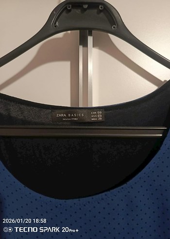 Kısa Kollu Fırfırlı Mavi Mini bluz - Görsel 2