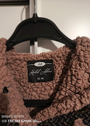 Kahverengi Düğmeli Kız Çocuk Kaban - Görsel 2