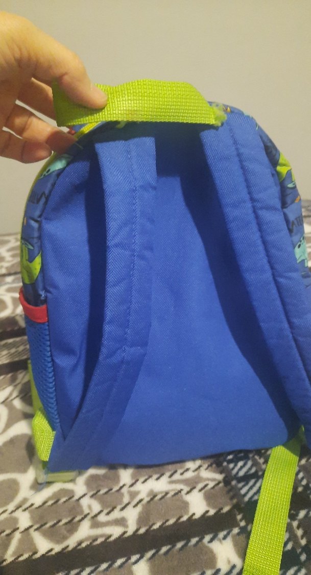 Renkli Dinozor Desenli Mavi Çocuk Okul Çantası - Görsel 3