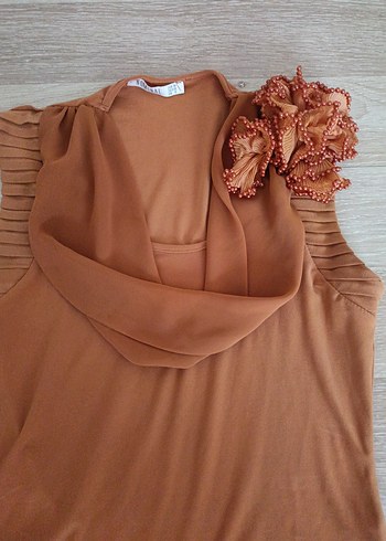 Drapeli Kolsuz  Bluz - Görsel 5