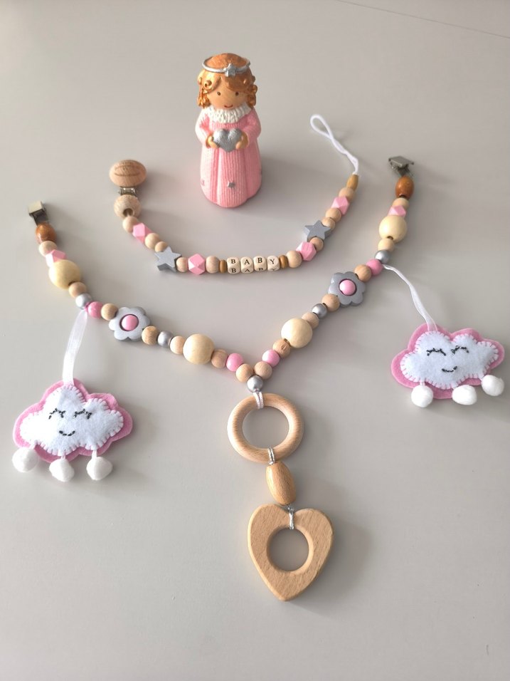 Ahşap Bebek Arabası & Puset Oyuncağı - Görsel 3