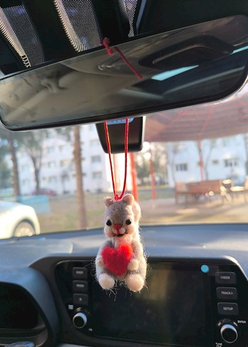 Kalp Detaylı Gri Peluş Oyuncak - Görsel 2