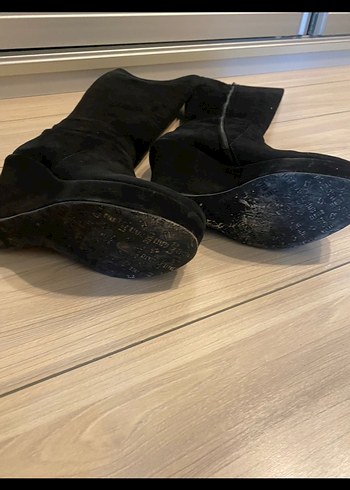 Flower dolgu taban süet çizme - Görsel 6