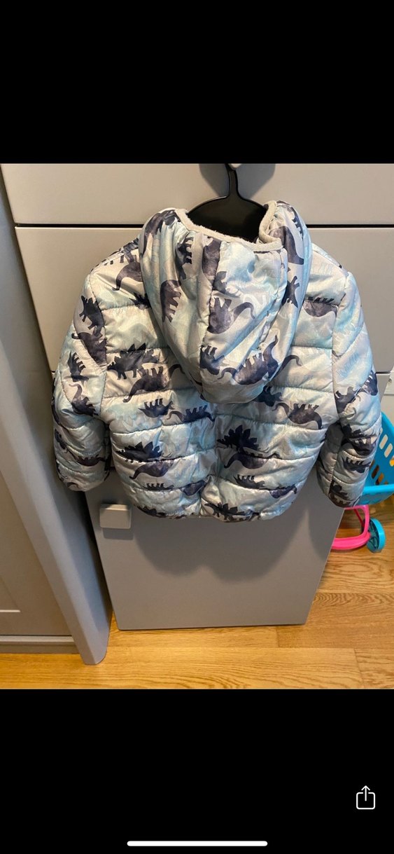 LC WAİKİKİ Kapüşonlu Erkek Çocuk Dinozor Desenli Mont - Görsel 3