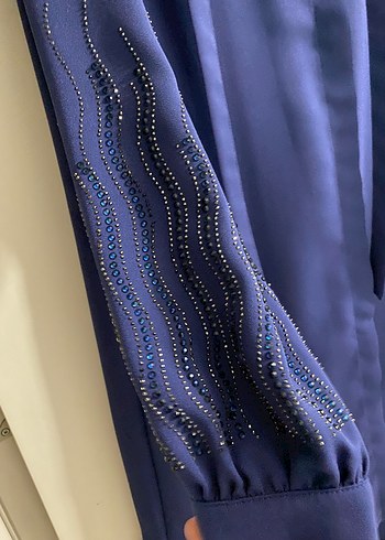 Uzun Lacivert Kadın Tunik, Salaş Kesim - Görsel 4