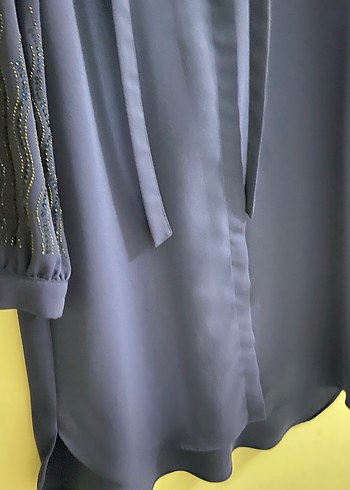 Uzun Lacivert Kadın Tunik, Salaş Kesim - Görsel 6