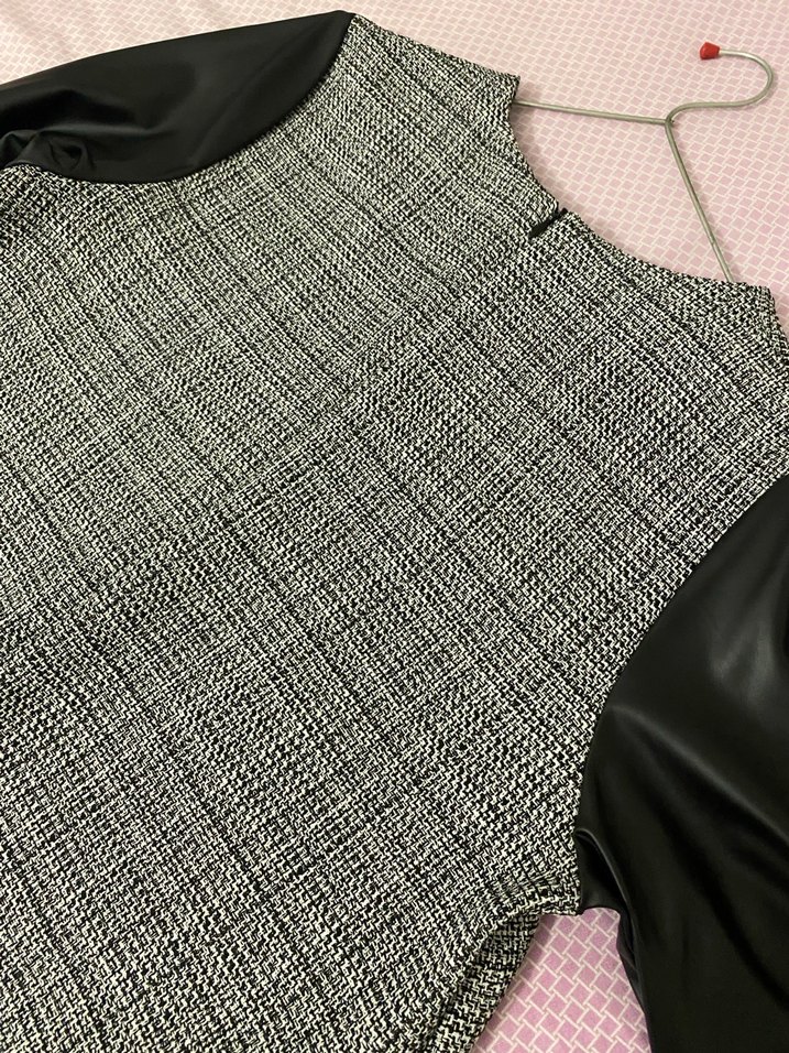 Deri detaylı tunik - Görsel 5