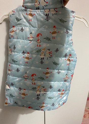 Çocuk Baskılı Yumuşak Mavi Yelek - Görsel 4