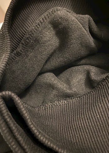 Siyah Kapüşonlu  Sweatshirt - Görsel 4