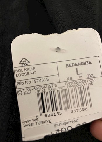 Siyah Kapüşonlu  Sweatshirt - Görsel 3