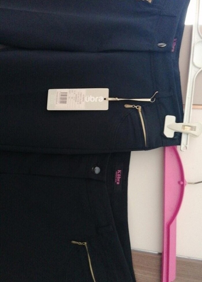 Lacivert kumaş kalem pantolon - Görsel 2