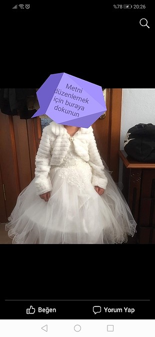 kız çocuk gelinlik