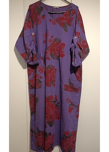 İtalyan Keten Oversize Elbise