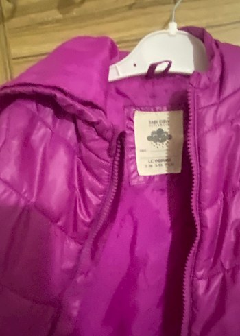 Parlak Mor Fermuarlı Kız Mont - Görsel 8