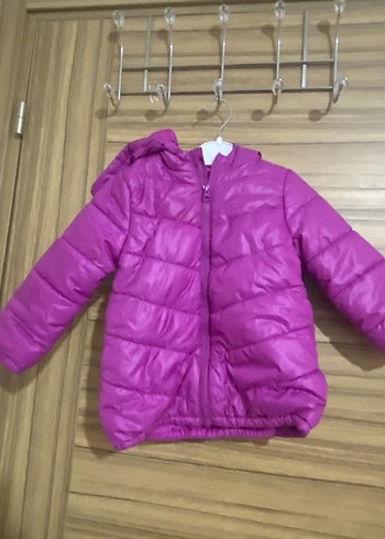 Parlak Mor Fermuarlı Kız Mont - Görsel 6