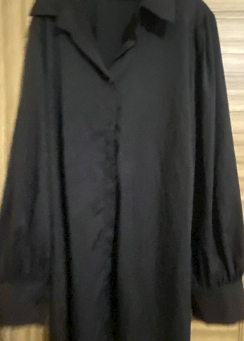 Düğmeli Siyah Kadın Uzun Kollu Gömlek - Görsel 6
