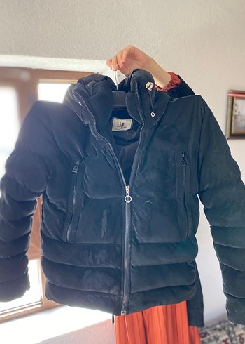 Siyah Kadın Kışlık Fermuarlı Mont - Görsel 4