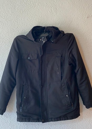 Erkek Çocuk Siyah Fermuarlı Streetwear Ceket - Görsel 3