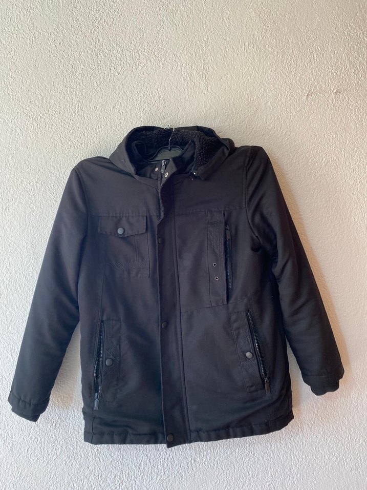 Erkek Çocuk Siyah Fermuarlı Streetwear Ceket - Görsel 2