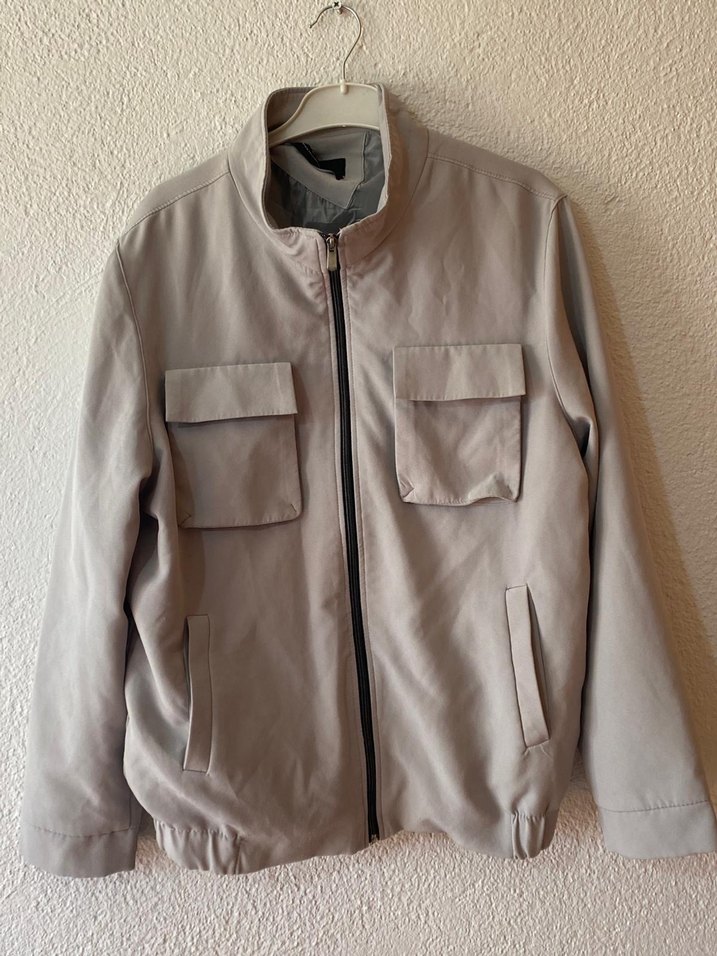 Gri Fermuarlı Kadın Ceket - Görsel 3