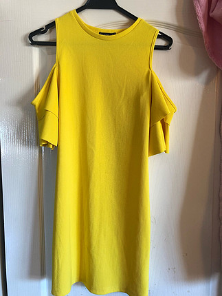 Bershka sarı elbise