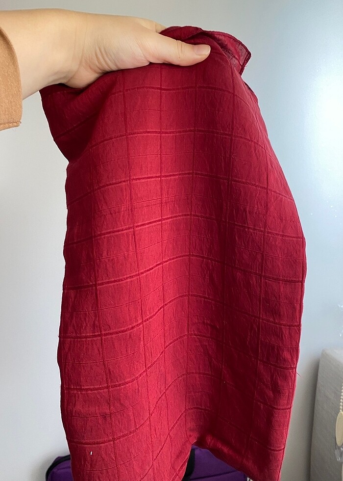 Şalland çizgi desenli şal - Görsel 3