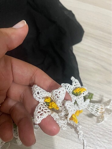 İğne oyalı şal - Görsel 2