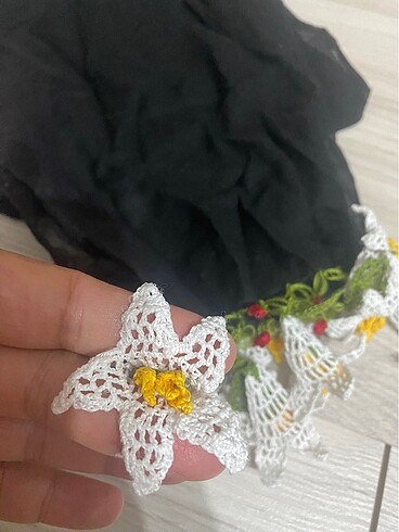 İğne oyalı şal - Görsel 3