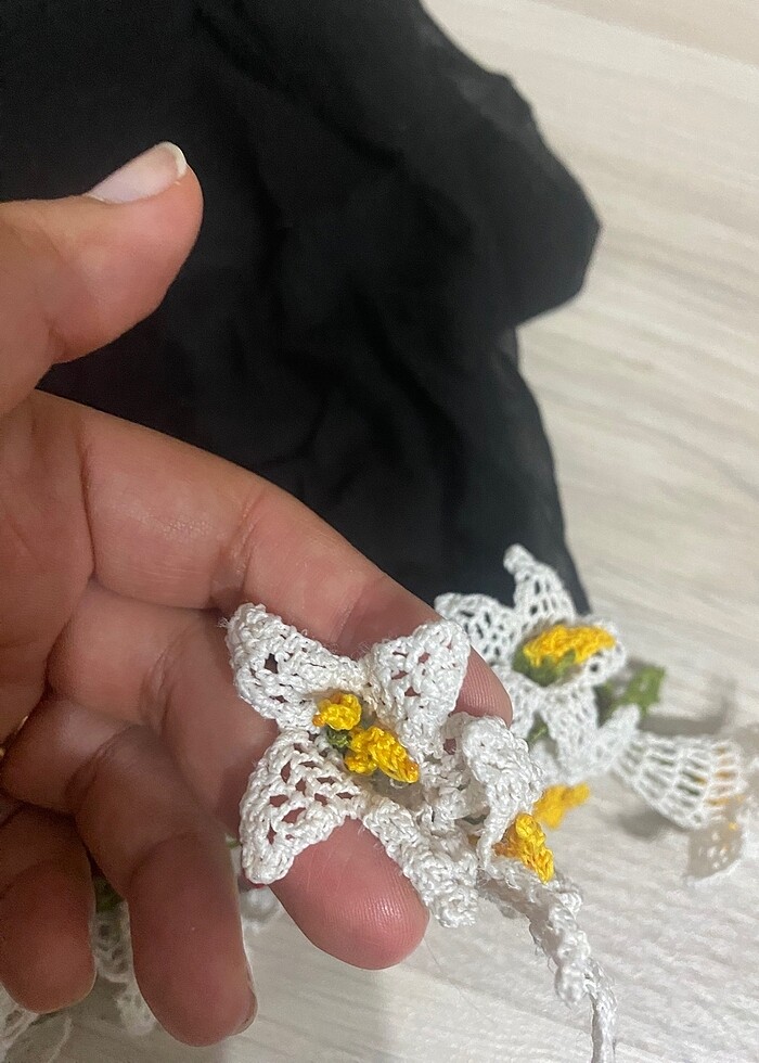 İğne oyalı şal - Görsel 2