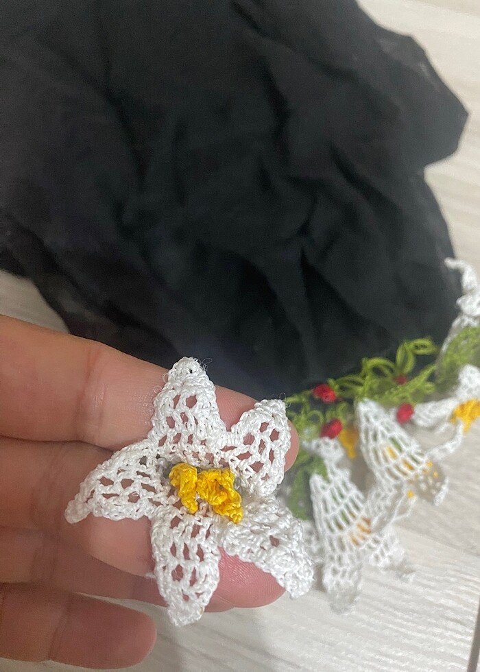 İğne oyalı şal - Görsel 3