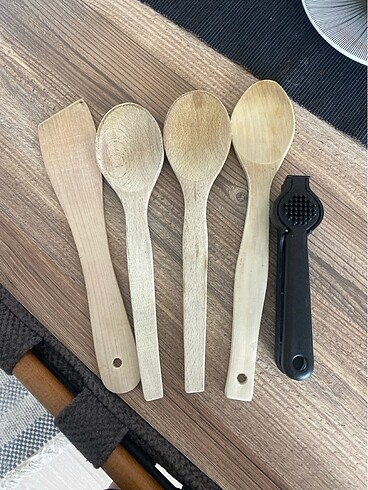 Tahta kaşık ve sarımsak ezici - Görsel 2
