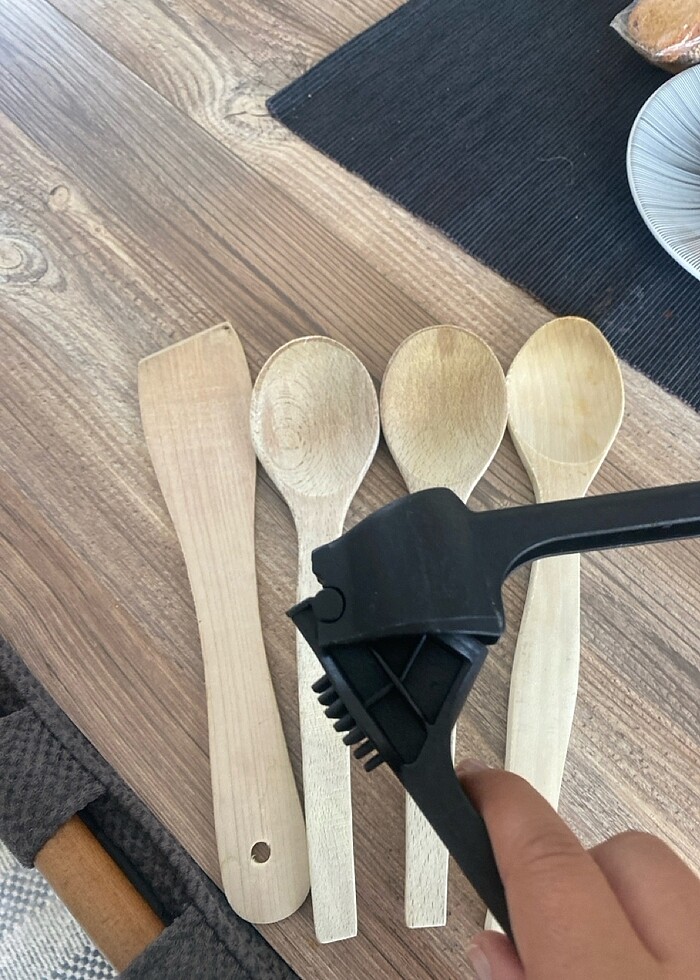 Tahta kaşık ve sarımsak ezici - Görsel 3
