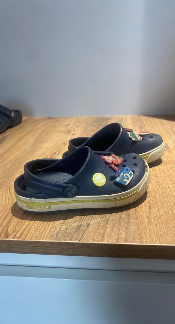 Mavi Erkek Çocuk Terlikler Velcro Kayışlı - Görsel 2