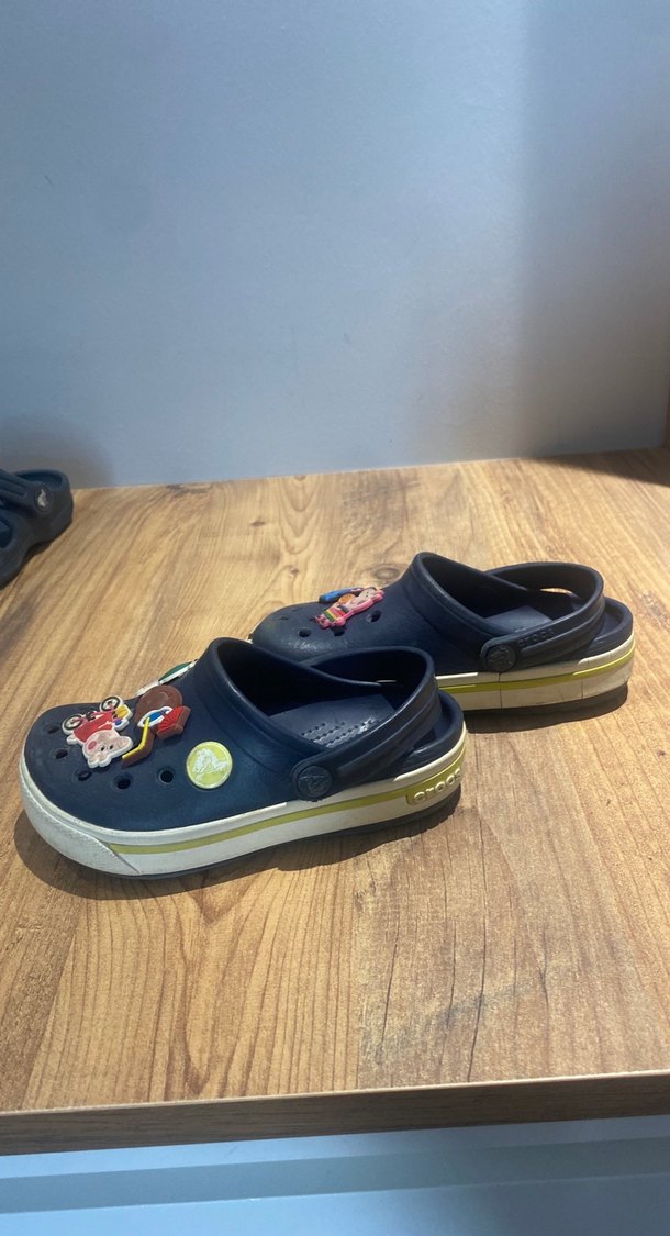 Mavi Erkek Çocuk Terlikler Velcro Kayışlı - Görsel 3