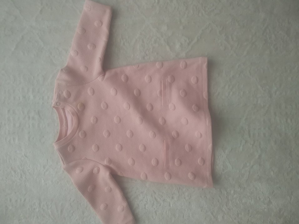 Pembe Uzun Kollu Düğmeli Sweatshirt Elbise - Görsel 2