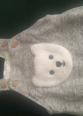 H&M Gri hm Bebek Peluş Tulum