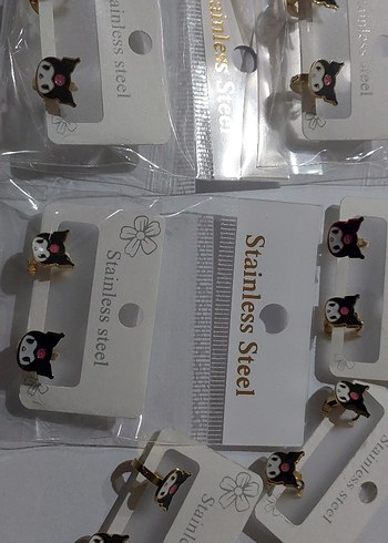 Kuromi Çelik çocuk Küpesi - Görsel 2