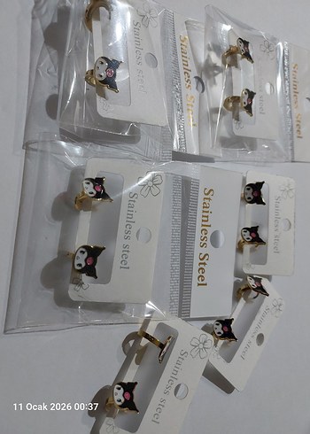 Kuromi Çelik çocuk Küpesi - Görsel 3