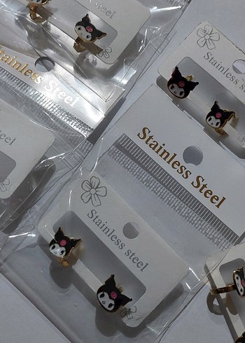 Kuromi Çelik çocuk Küpesi - Görsel 4