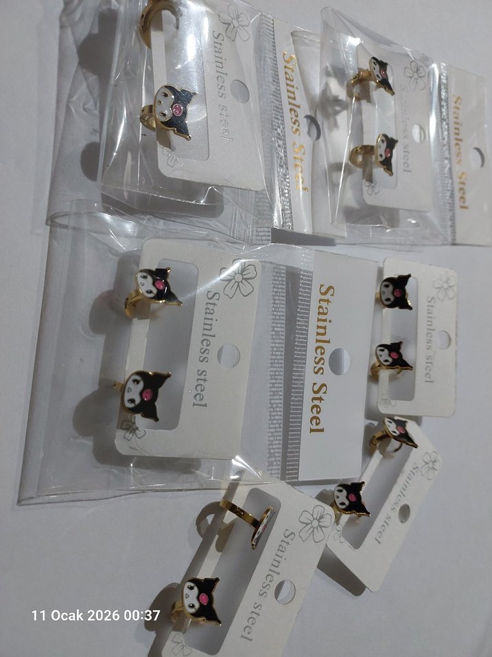 Kuromi Çelik çocuk Küpesi - Görsel 3