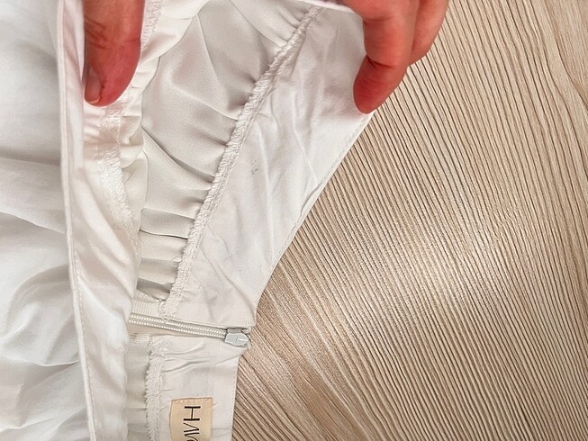 Fırfırlı poplin etek - Görsel 4