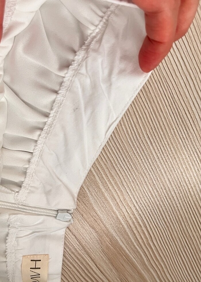 Fırfırlı poplin etek - Görsel 4