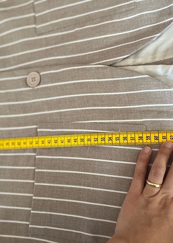 Zara kalıp çizgili dokuma yelek - Görsel 6