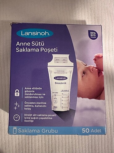 Lansinoh süt saklama poşeti