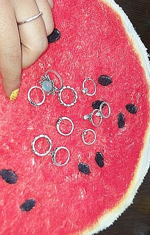 11 adet eklem yüzükleri 